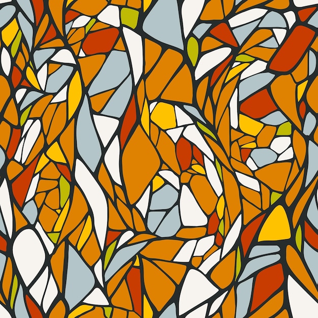 Seamless pattern with abstract ornament