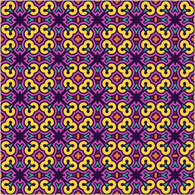 Seamless pattern with abstract style