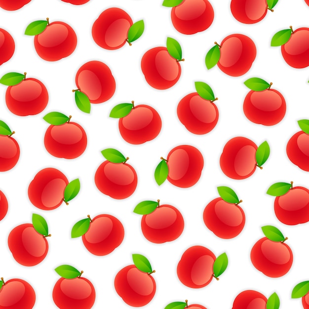 Seamless Pattern with Apples