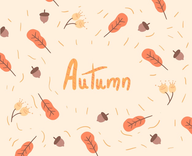 Seamless pattern with autumn leaves . Autumn illustration