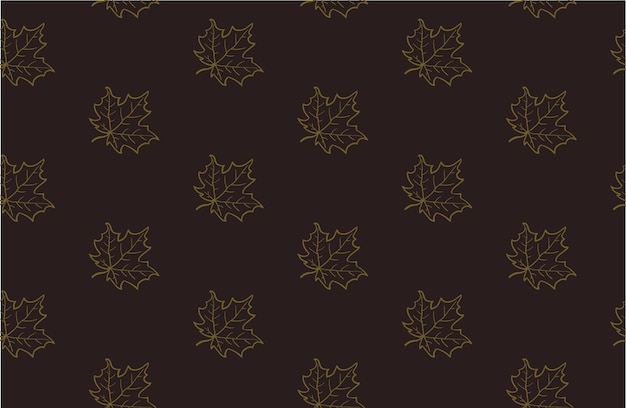 Seamless pattern with autumn maple leaves