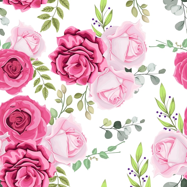 seamless pattern with beautiful floral