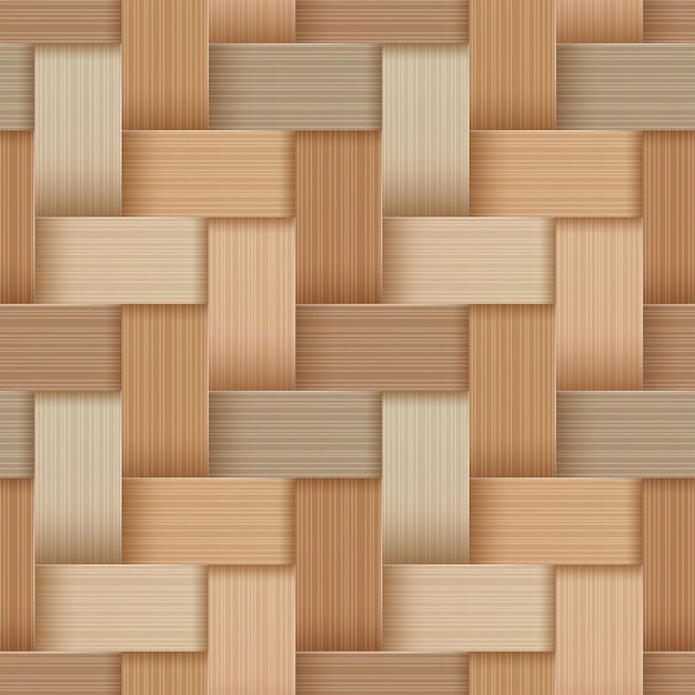 Seamless pattern with birchbark basketwork