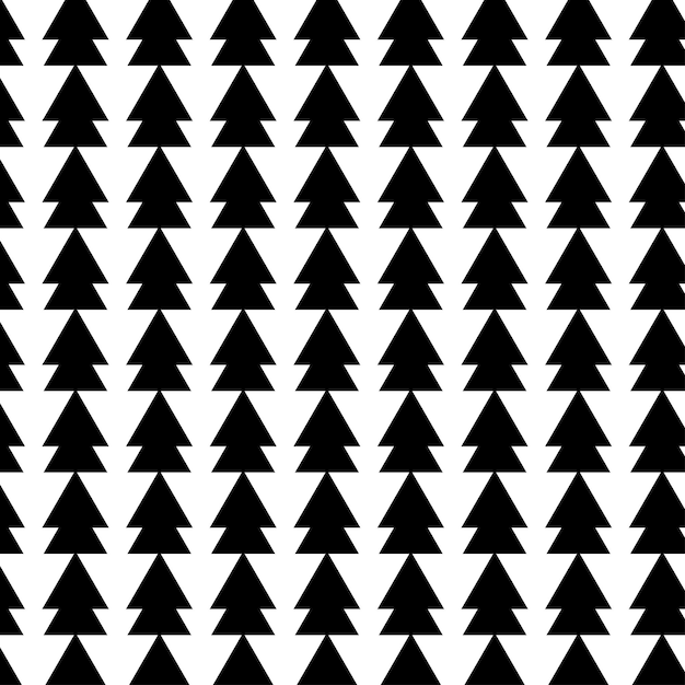 Seamless pattern with black christmas trees Vector illustration