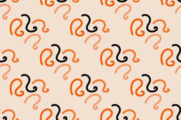 Vector a seamless pattern with a black and orange arrow pointing to the right