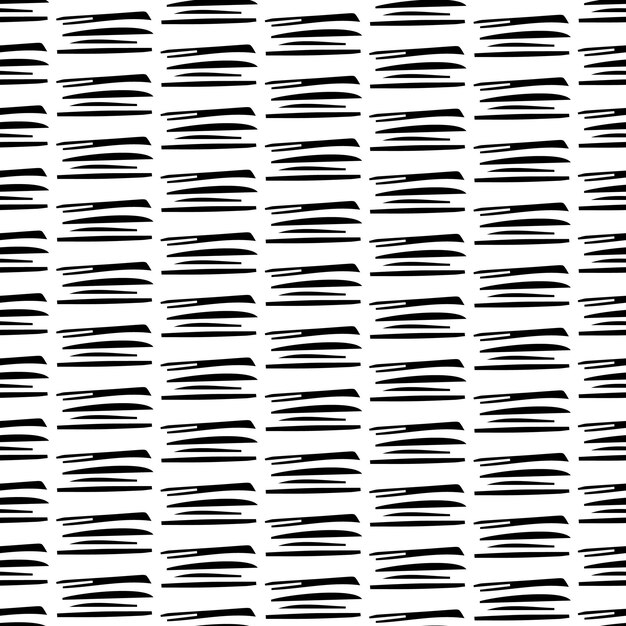 Seamless pattern with black pencil brushstrokes