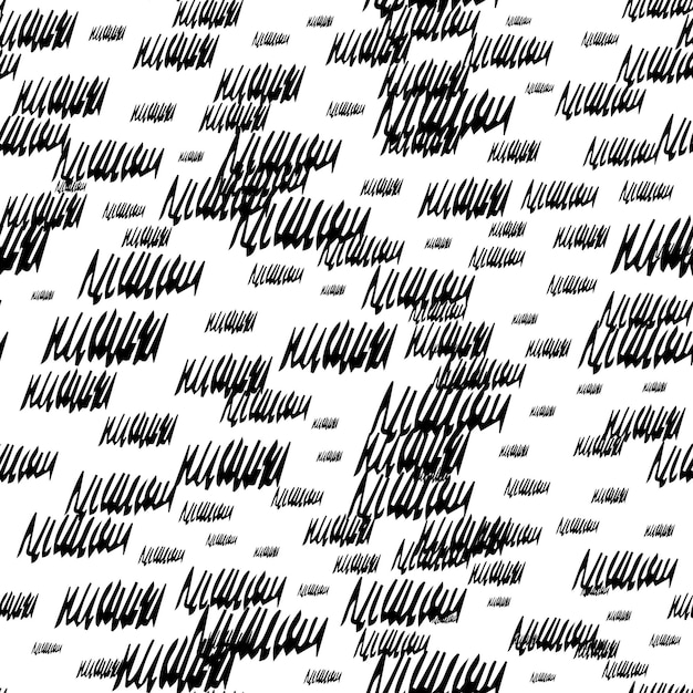 Seamless pattern with black pencil brushstrokes