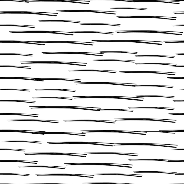 Seamless pattern with black pencil brushstrokes