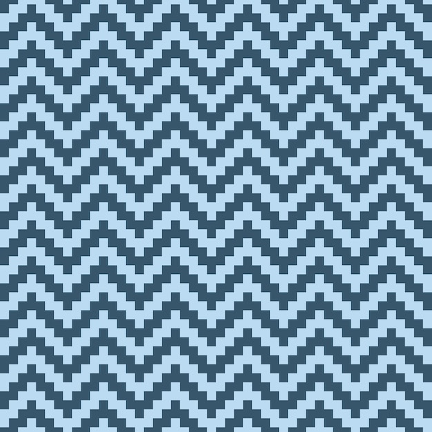 Seamless pattern with blue chevron