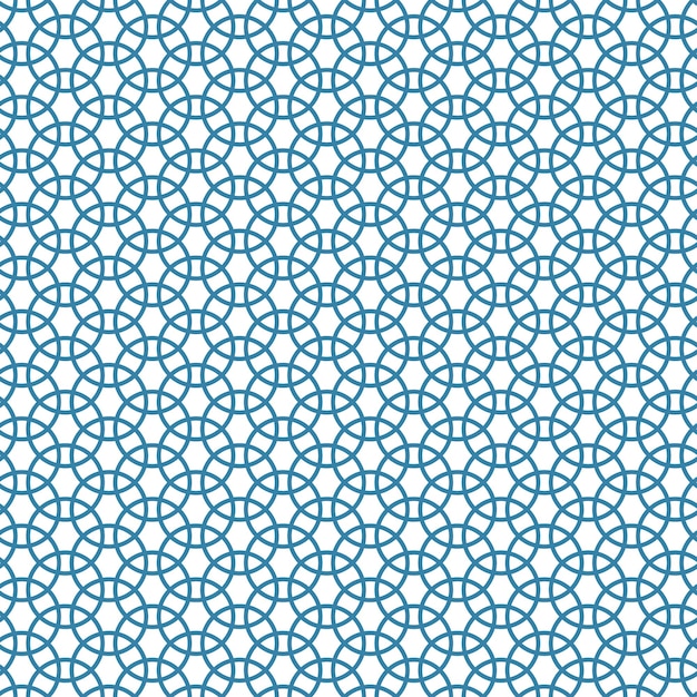 Seamless pattern with blue circles