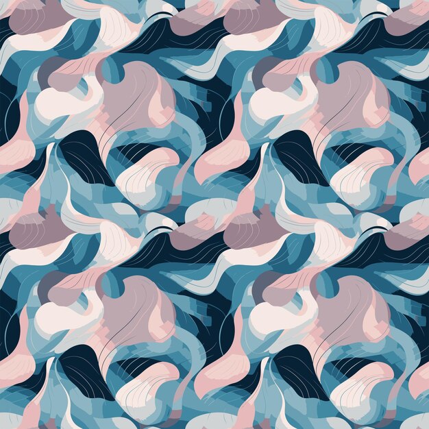 Seamless pattern with blue and pink waves and the word whale on the bottom