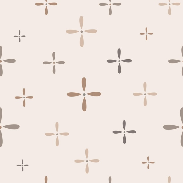 seamless pattern with boho pastel flower