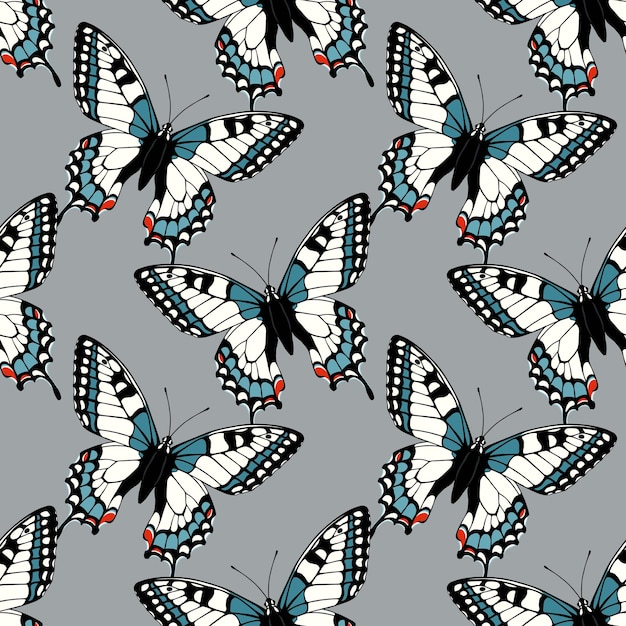 Seamless pattern with butterflies