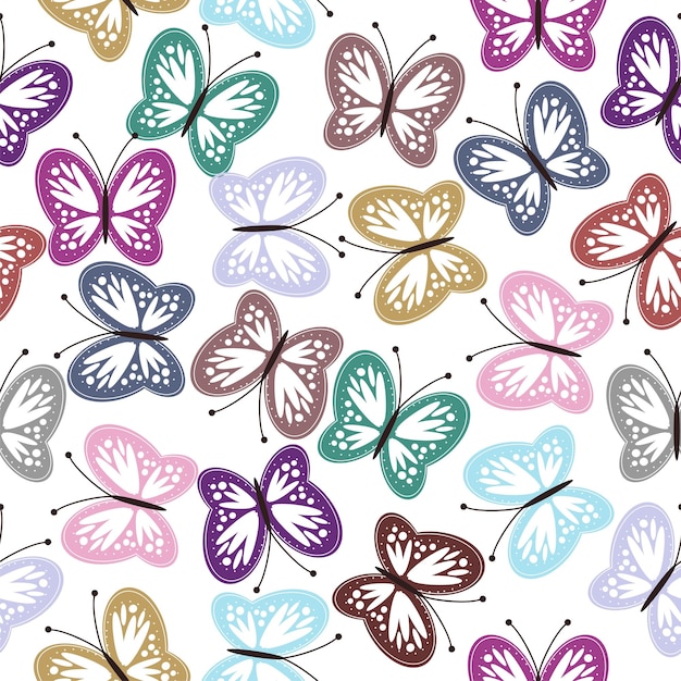 seamless pattern with butterflies