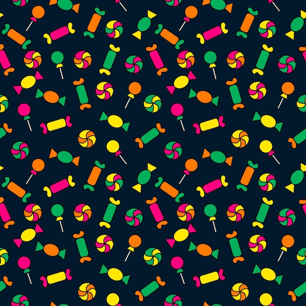 Seamless pattern with candy.