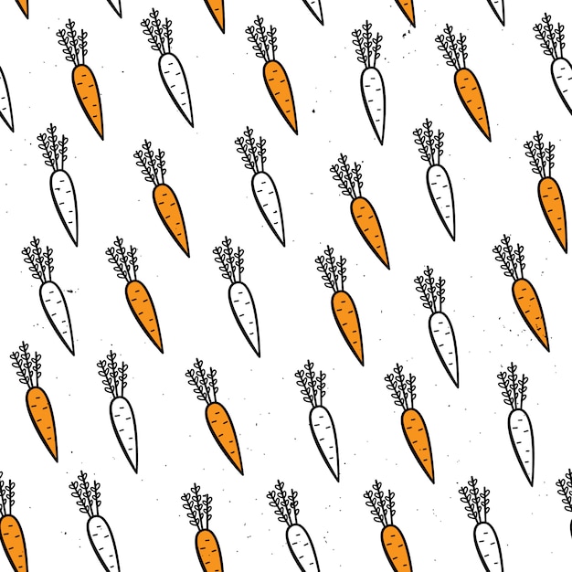 seamless pattern with carrots.