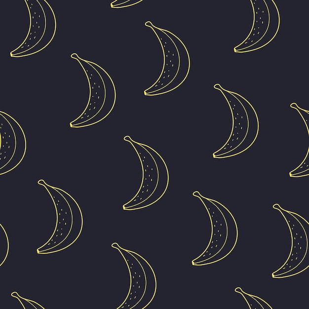 Seamless pattern with cartoon bananas