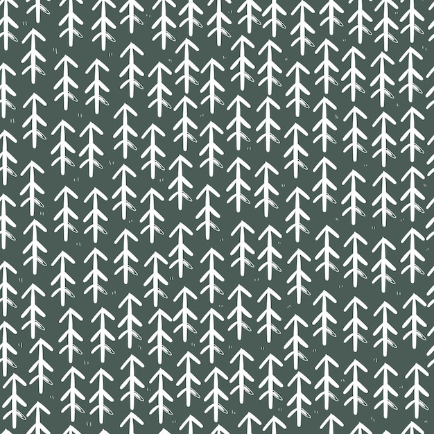 seamless pattern with cartoon trees