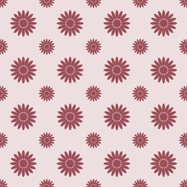 Seamless pattern with chamomile Vector illustration