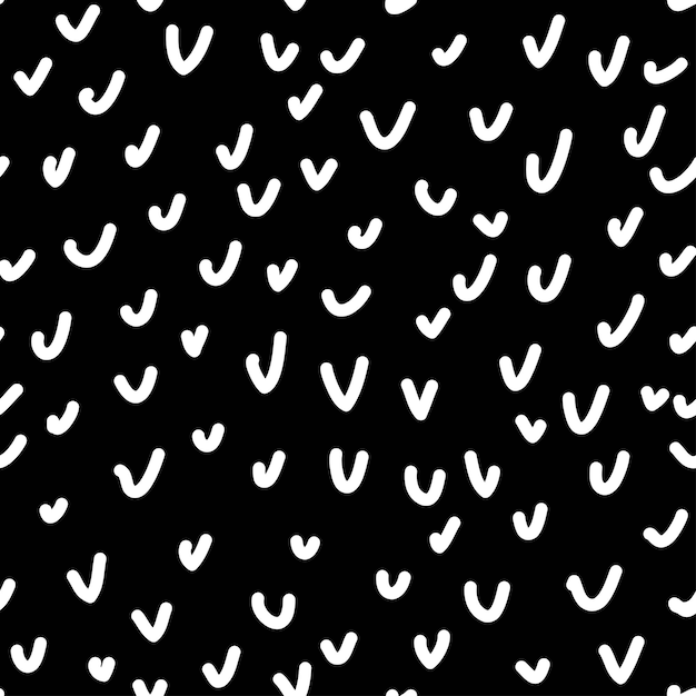 Seamless pattern of the with chevrons on the black background. doodle