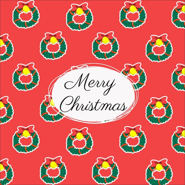 seamless pattern with christmas decorations