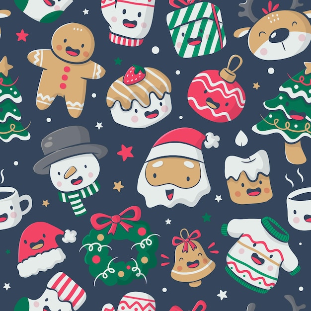 seamless pattern with Christmas element