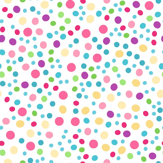 Seamless pattern with colorful circles or confetti