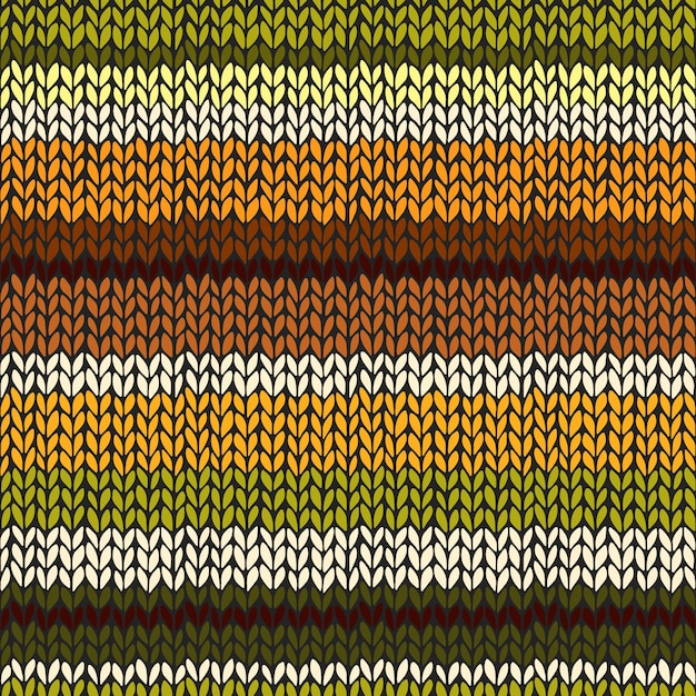 Seamless pattern with colorful knitted stripes