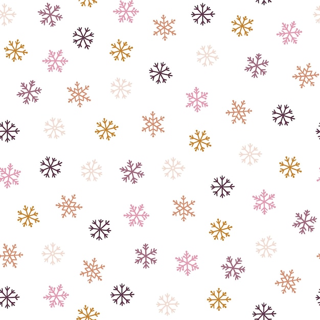 Seamless pattern with colorful snowflakes