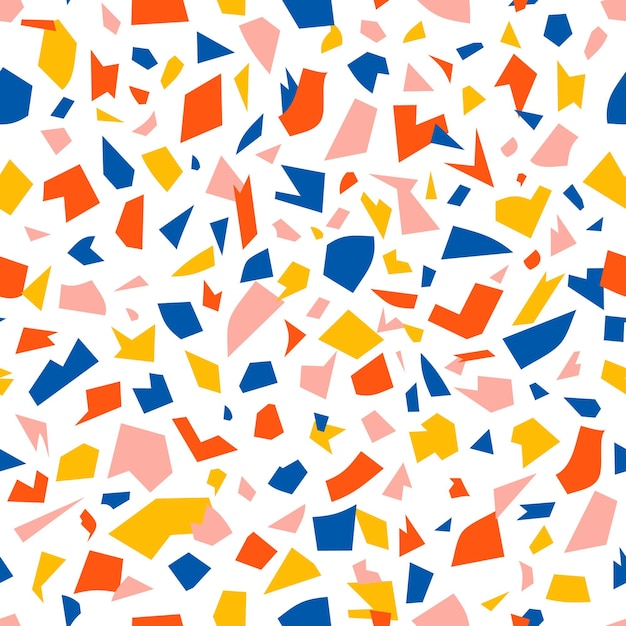 Seamless pattern with colorful terrazzo design