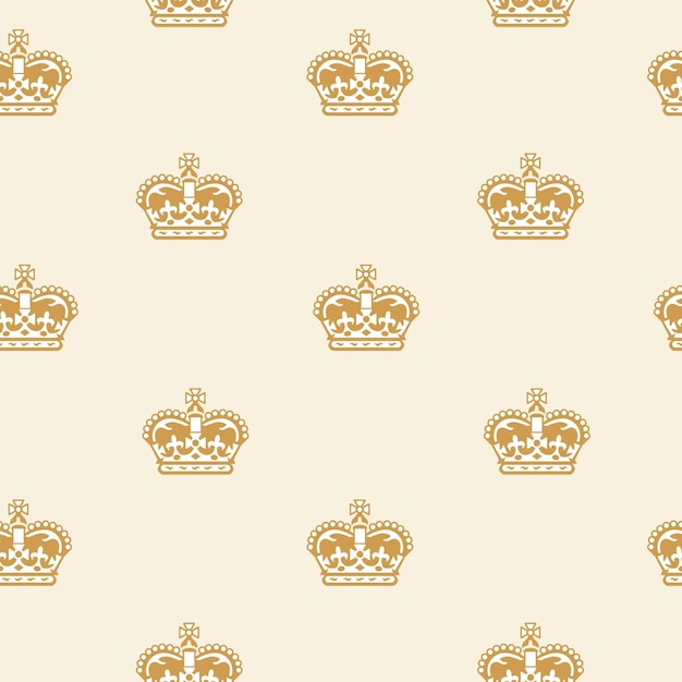 Seamless pattern with crowns