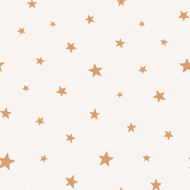 Seamless pattern with cute hand drawn stars