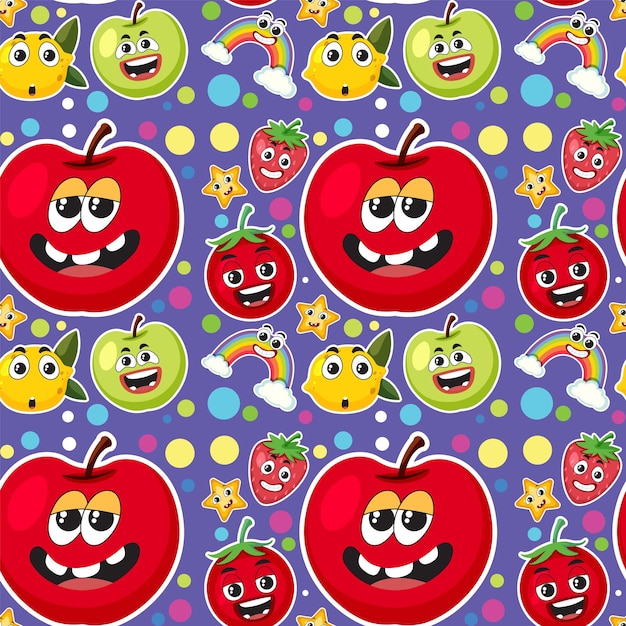 Seamless pattern with cute