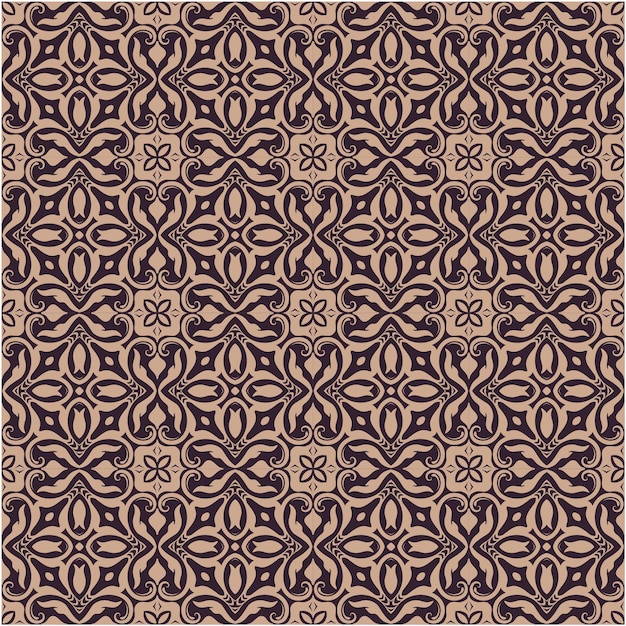 Seamless pattern with damask motif style