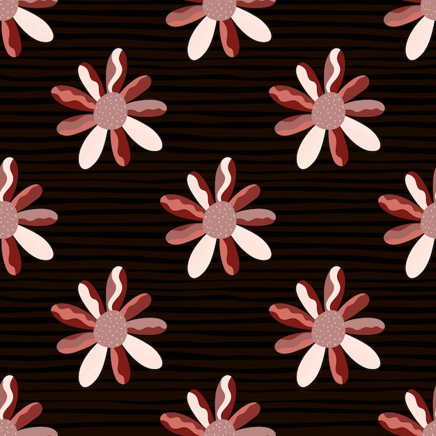 Seamless pattern with decorative flowers Floral vector background