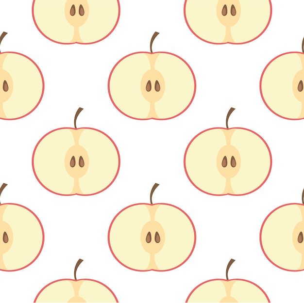 Seamless pattern with delicious apples vector illustration