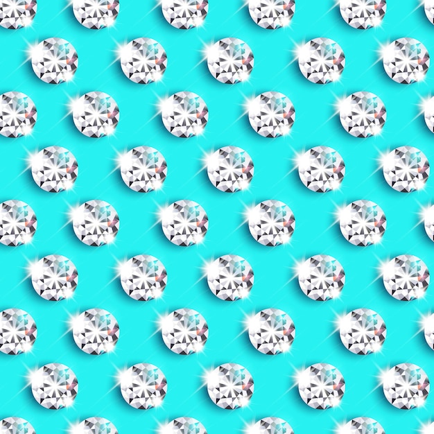 Seamless pattern with diamonds on a blue background Wallpaper for Valentine s Day