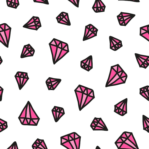 Seamless pattern with diamonds