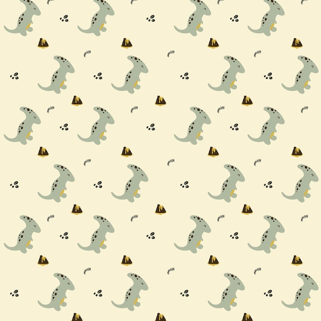 seamless pattern with dinosaur