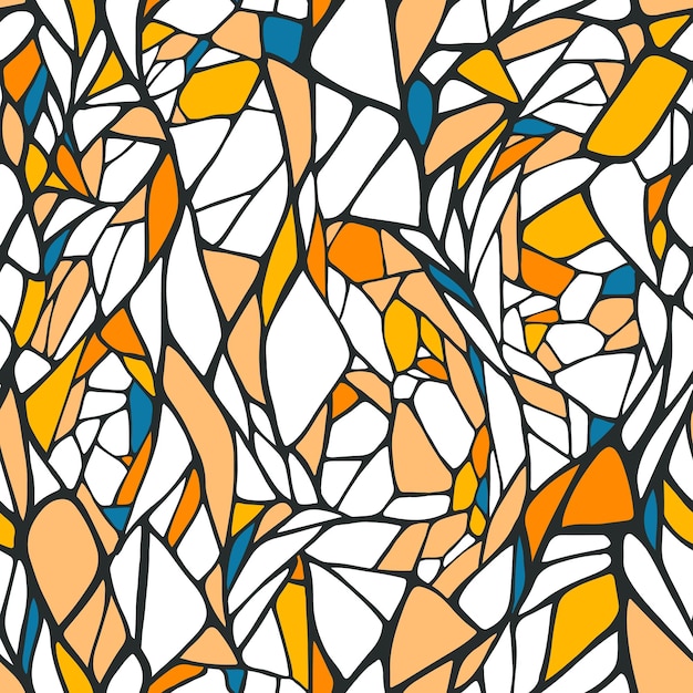 Seamless pattern with doodle ornament