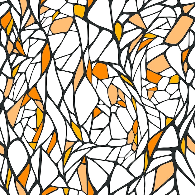 Seamless pattern with doodle ornament