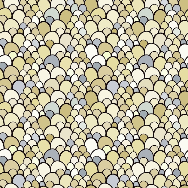 Seamless pattern with doodle ornament