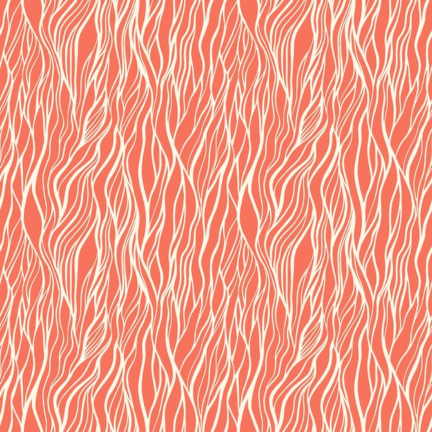 Seamless pattern with doodle waves ornament