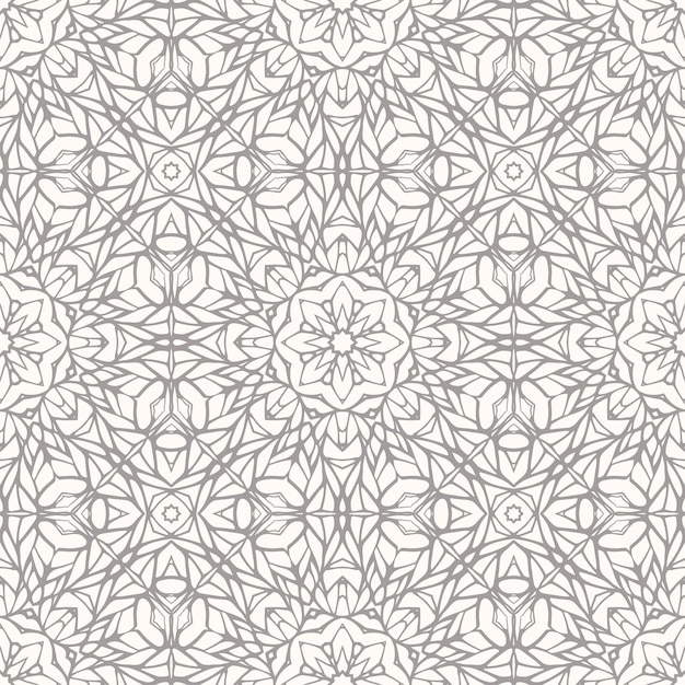 Seamless pattern with ethnic lace ornament