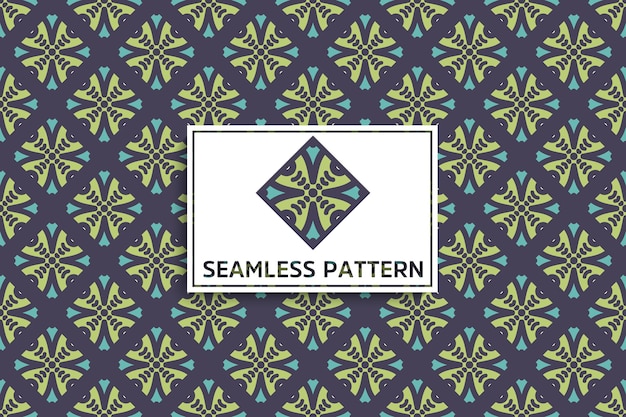 Seamless pattern with ethnic mandala ornament