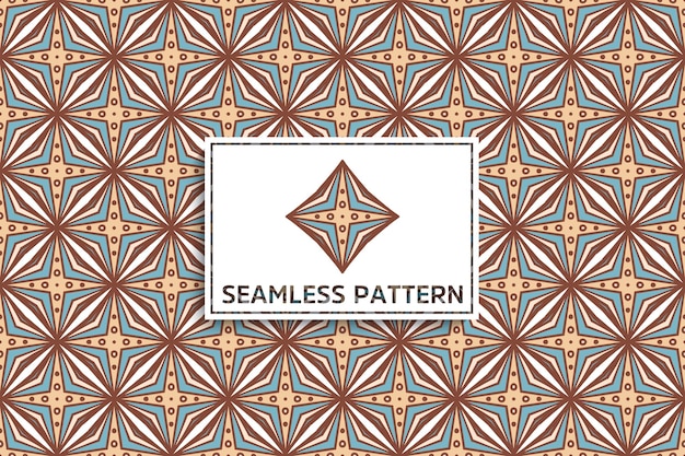 Seamless pattern with ethnic mandala ornament