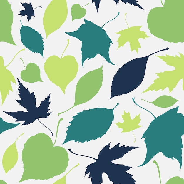 Seamless pattern with falling leaves Autumn background