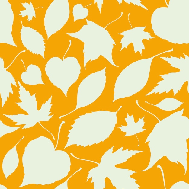 Seamless pattern with falling leaves