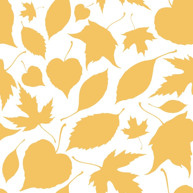 Seamless pattern with falling leaves