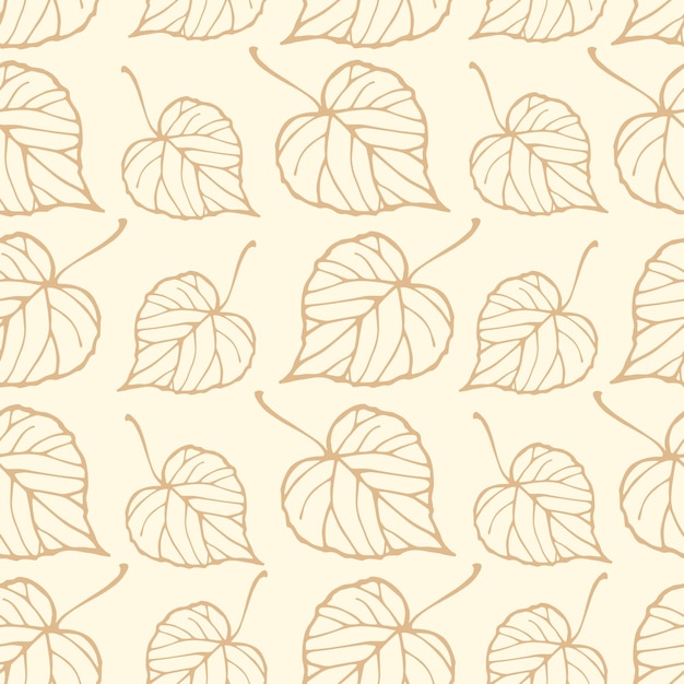 Seamless pattern with falling leaves